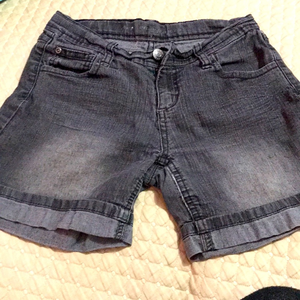 Grey jean shorts